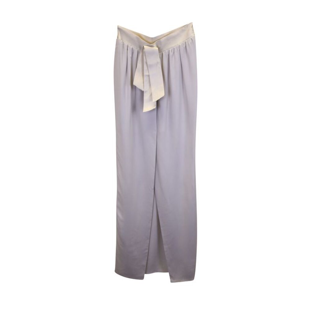 Lanvin Bow Detail Maxi Skirt in Grey Acetate